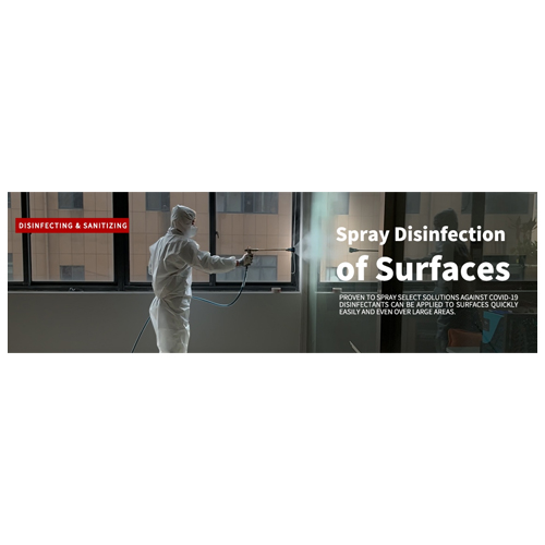 spray the disinfectant liquid against corona virus