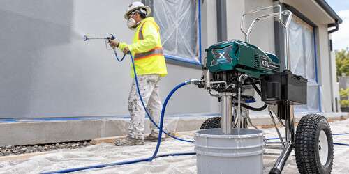 pro-x51l-exterior DINO-POWER X51L professional airless paint sprayer used for exterior wall painting